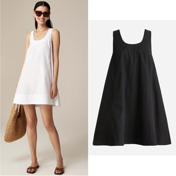 J. Crew Dresses & Skirts - NWT J CREW Scoopneck shift dress in cotton poplin in black